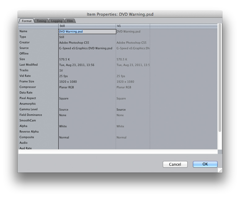 FCP Still Properties